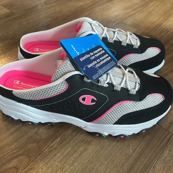 Champion Women's Black & Pink Athletic Slip-On Sneakers - Picture 2 of 8